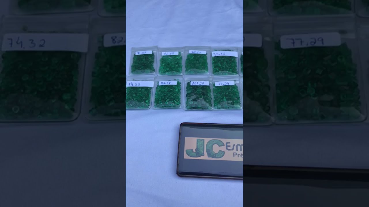 Lote de Esmeraldas Lapidadas para Venda ou Permuta