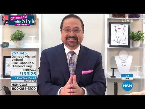 Gems by Michael Valitutti TwoTone Royal Blue Sapphire   ...