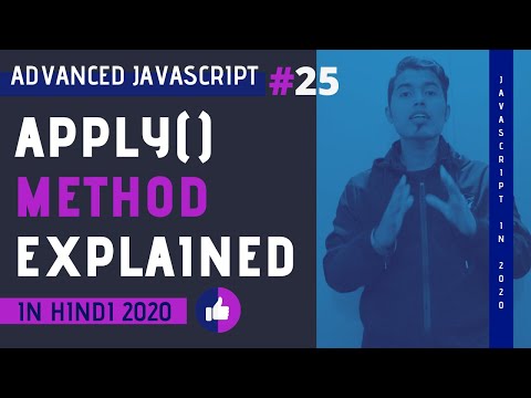 Function Apply Method in JavaScript in Hindi 2020