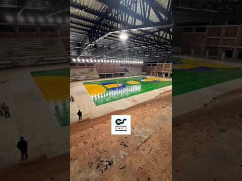 SIGUE LAS  OBRAS  DEL  POLIDEPORTIVO MUNICIPAL  DE  CORONEL BOGADO 🇧🇯🏟 #futbol
