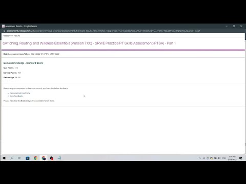 CCNA 2 SRWE (Version  v7.02)  SRWE Practice Skills Assessment – PT Part 1