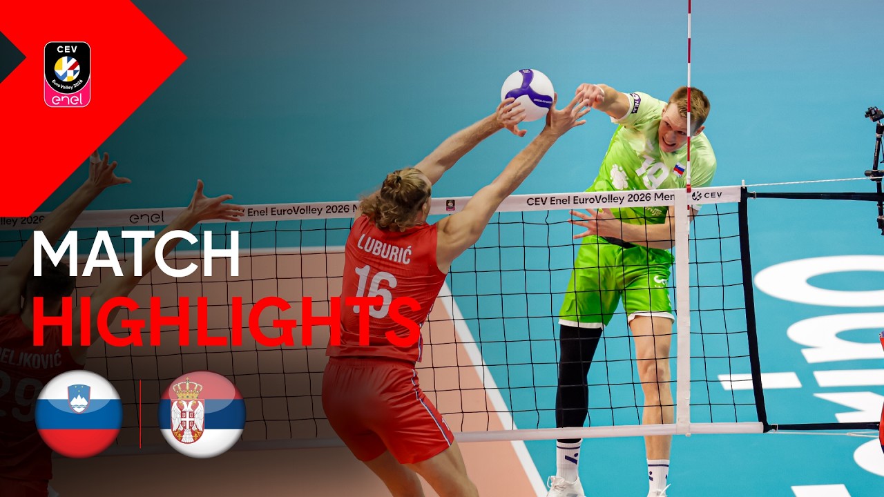 Highlights | SLOVENIA vs. SERBIA | CEV Enel EuroVolley 2026 Men | Eight Finals