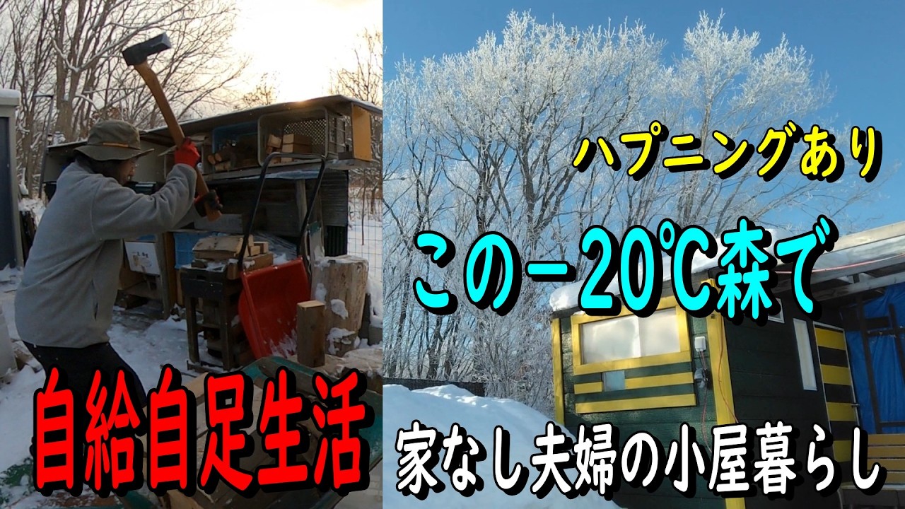 【冬の自給自足生活】収入、自給自足内容、気楽に生きる方法、大雪トラブルなど