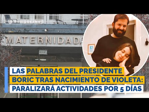 Presidente Boric paralizará actividades por 5 días: sus palabras tras el nacimiento de Violeta