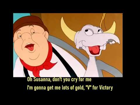 Elmer Fudd & Bugs Bunny: Oh Susanna w/ Lyrics (Cartoon Wacky Wabbit)