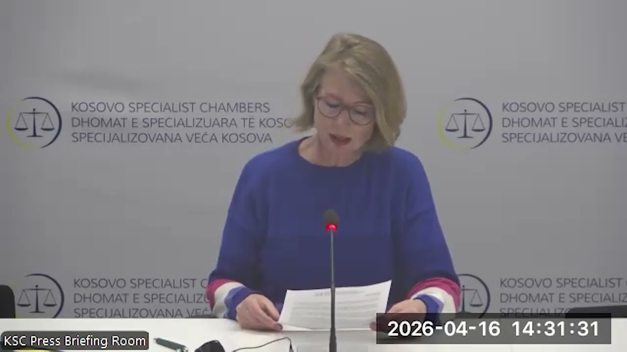 16/04/2026: Brifing za medije Specijalizovanih veća