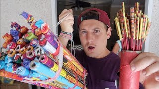 500 ROMAN CANDLES VS 100 BOTTLE ROCKETS!!!!!