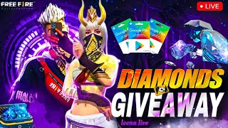 FREE FIRE LIVE🔴FREE FIRE GIRL LIVE| GIVEAWAYS💎 + GUILD TEST 💫 #freefire #live #ff #shortsfeed