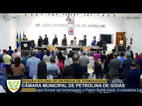 1ª SESSÃO SOLENE DO ANO DE 2026 DA CÂMARA MUNICIPAL DE PETROLINA DE GOIÁS.
