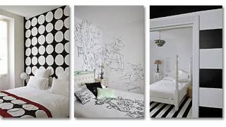 Blanco y negro decoración de dormitorios ideas