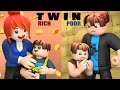 ROBLOX Brookhaven RP FUNNY MOMENTS Mean Dad Vs Rich Mom TWIN ROBLOX MASTER