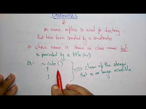 Destructor | Example | OOPs in C | Lec 19 | Bhanu Priya