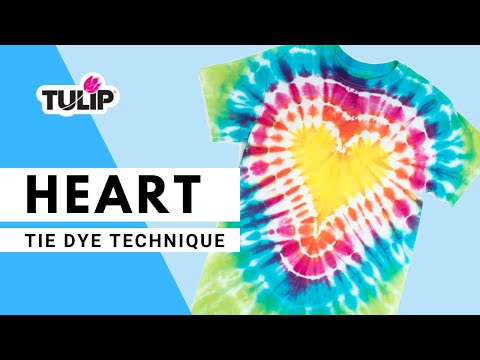 How to Tie Dye Heart Shape Pattern with Tulip