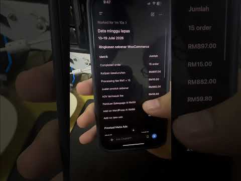 Cara tengok Data Sales & Spending Ads Guna Chatgpt