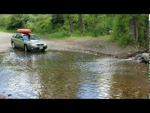 this was me entering a more primitive site in Elliot campground over some running water. My Subaru outback made it, sometimes the water is higher.
