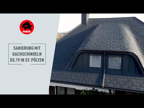 Roof renovation of a detached house with PREFA roof shingle DS.19 in P.10 anthracite