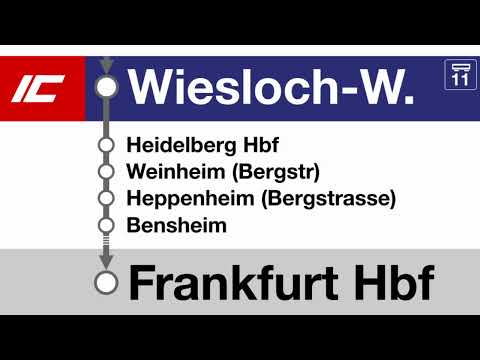 SBB Ansage » IC Begrüssung nach Wiesloch-Walldorf, Heidelberg, Frankfurt | SLBahnen