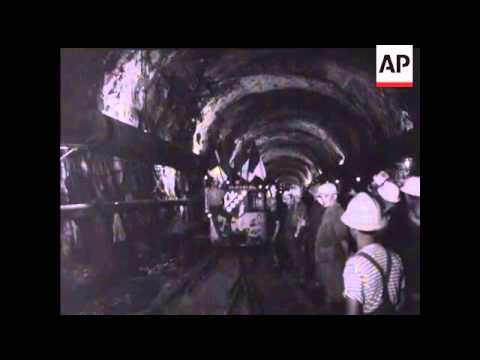 MONT BLANC TUNNEL OPENED BY FINAL BLAST   - NO SOUND