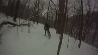 preview picture of video 'Frick Park Fat Bike Snow'