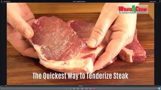 The Quickest Way to Tenderize Steak - How to Tenderize Steak