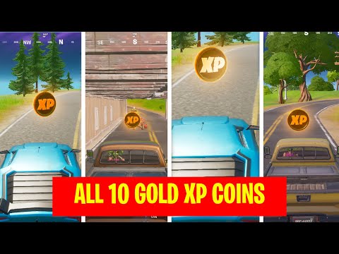 All 10 Gold XP Coins Locations in Fortnite Chapter 2 Season 3 - Gold is the Greatest K3 Punch Card