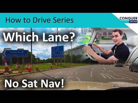 Which lane on big roundabouts? Driving instructor tries to follow the signs.