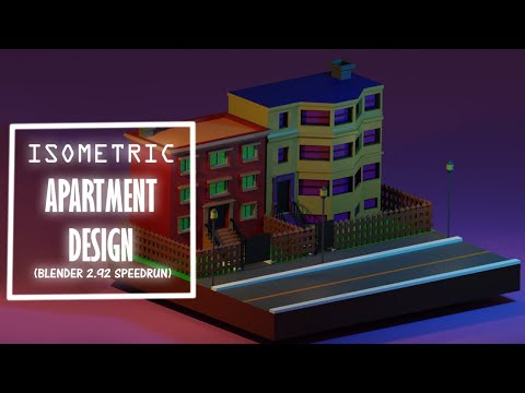 Isometric Apartment Design Process - Blender 2.92