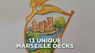 IN LOVE OF MARSEILLE TAROT DECKS.               13 UNIQUE DECKS 👌 ✨️
