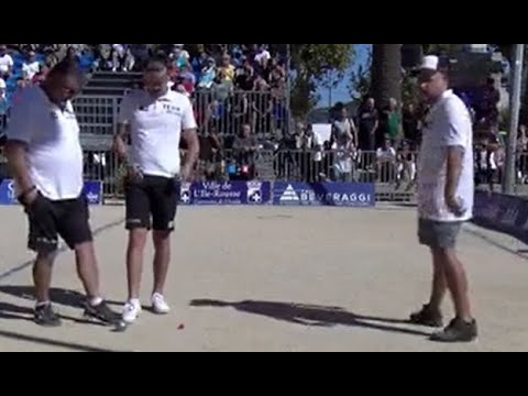 Pétanque- Demi-finale International d'ÎLE-ROUSSE -Triplette PAOLI  vs  LANDES -Superbe partie !