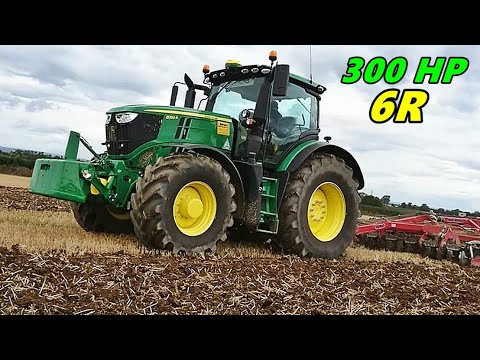 Beastly John Deere 6250R (201 Hp PTO) perfect cultivator action ! ! ! - HD