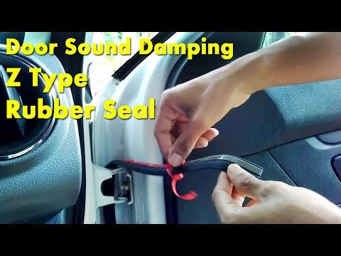 Car door sound damping with z type rubber sea