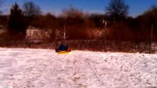 Sledding on a nice hill!