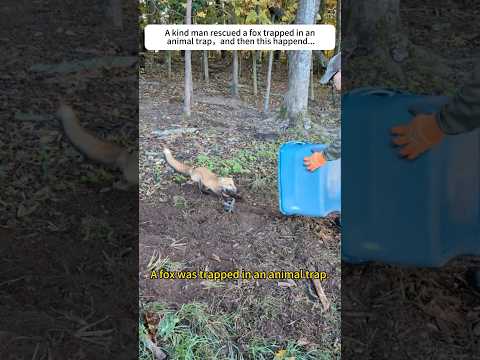 Rescued the fox that has been trapped by a hunting trap#animals #rescue #love #fox