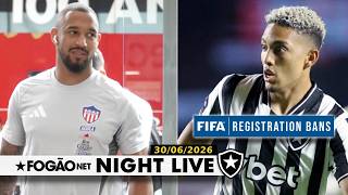 NIGHT LIVE: IMPRENSA URUGUAIA CRAVA ACERTO DE ZAGUEIRO COM BOTAFOGO / CLUBE SOFRE NOVO TRANSFER BAN