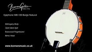 Video thumbnail for Epiphone MB-100 Banjo Natural | Bonners Guitar Store by Bonners Guitar Store