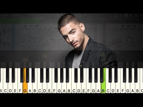 Maluma ft. Ozuna - Dispuesto Piano "HOW TO PLAY" sheet