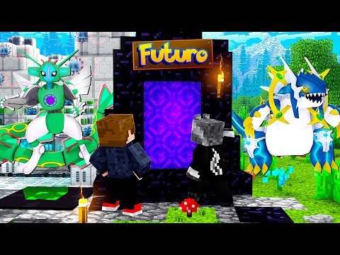 PASSEI pelo PORTAL e PEGUEI os POKÉMON do FUTURO com MEGA EVOLUÇÃO no MINECRAFT