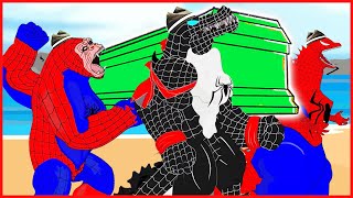 Team Spider Godzilla Vs Team Black Crocozilla - Coffin Dance Song Cover