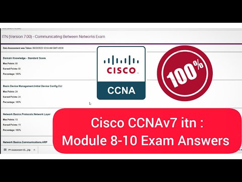 CCNA  Module 8-10 Test Answers / ITN (Version 7.00) : Communicating Between Networks Exam Answers