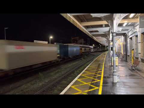 GBRF Class 66722 “Sir Edward Watkin” passing Chelmsford Station.