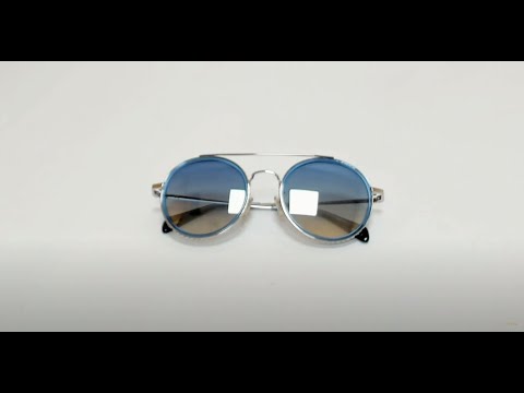 Police Women\'s Flare-1 SPL830 SPL/830 579G Silver/Blue Round Sunglasses 51mm Police Women main image 4