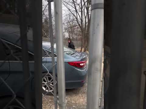 Insane Karen neighbor freaks out in driveway