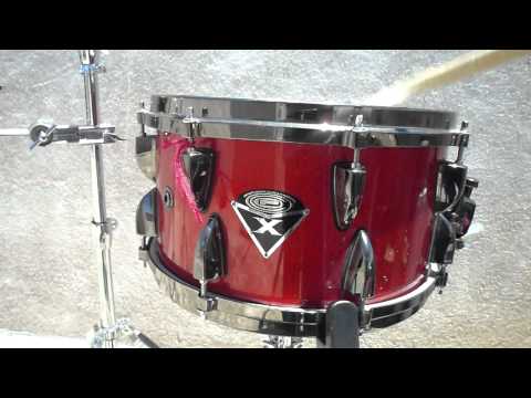 Ocdp x series snare drum 13 x 7 red sparkle