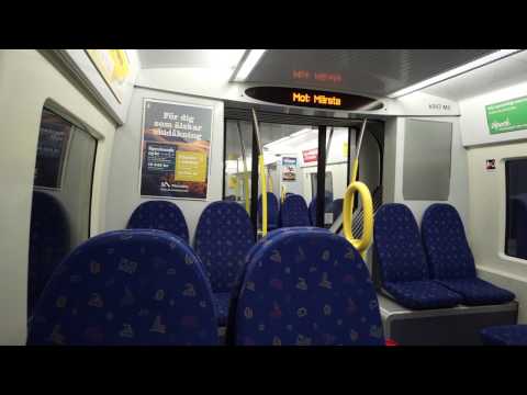 Sweden, Stockholm train and bus ride from Rosersberg to Brovägen / Arlanda Airport Terminal 2