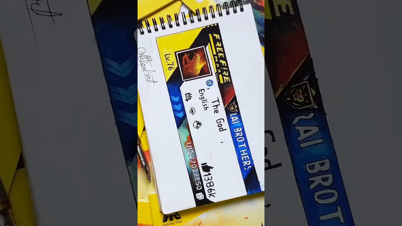 Free Fire drawing Profile Rai Star | 😱🔥@RaiStar   |3d#freefiredrawing | #shortsvideo #freefire #Ffi