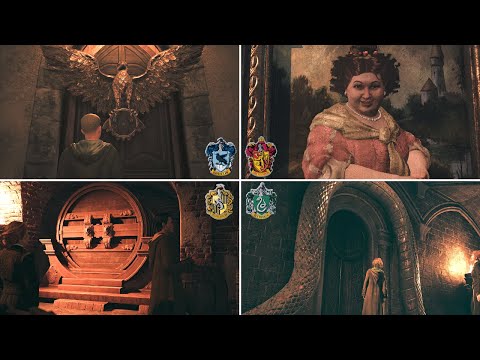 All 4 Common Room Entrances | HOGWARTS LEGACY