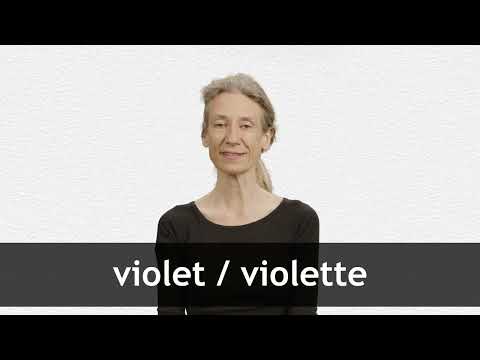 How to pronounce VIOLET / VIOLETTE in French