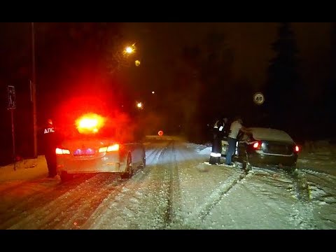 Задержание пьяного за рулем Volvo