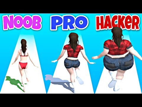 NOOB vs PRO vs HACKER in Body Boxing Race 3D