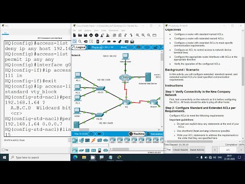5.5.1 Packet Tracer - IPv4 ACL Implementation Challenge